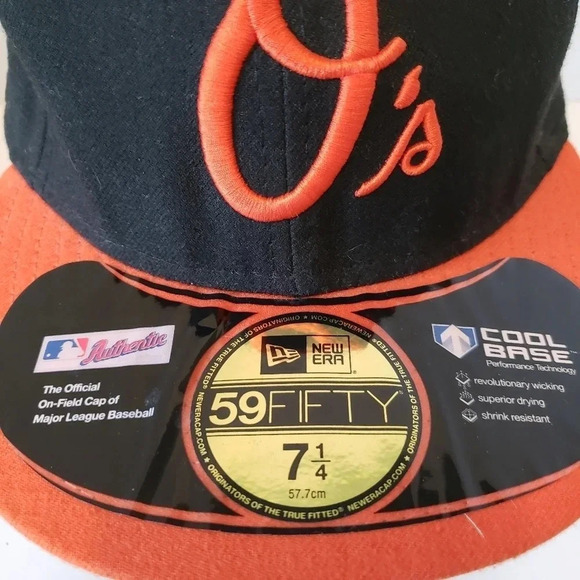New Era Authentic Collection Baltimore Orioles Mens Orange/Black Fitted Ballcap. - Picture 3 of 7